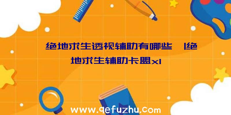 「绝地求生透视辅助有哪些」|绝地求生辅助卡盟x1